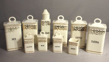 Antique MZ Altrohlau Czechoslovakia Porcelain Canister Set