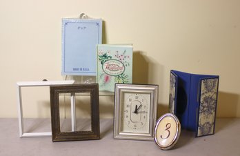 Assorted Lot Of Frames And Clock