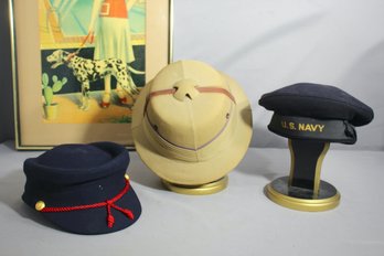 Vintage Military Hats Collection - U.S. Navy And More