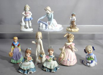 A Curated Collection Of Porcelain Figurines
