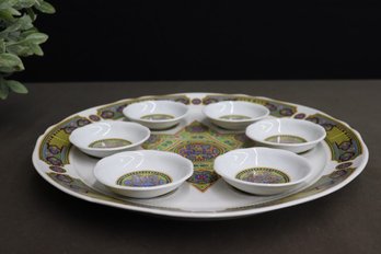 Vintage Seder Plate Set By Naaman Porcelain Israel