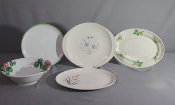 Assorted Lot Of Fine Vintage Serving Platters And Bowls