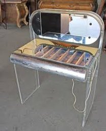 Vintage Lucite Dressing Vanity With Lighted Mirror