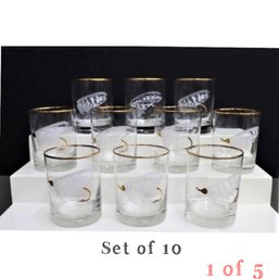 5 Of 5: Set Of 10 Rocks/Lowball Glasses Fly Fishing  Tied Fly, Winnie Staniford Designs, Inc.