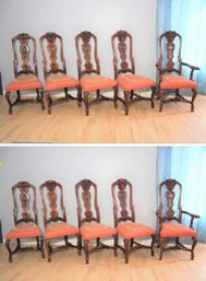 Set Of 10 Queen Anne Style Dining/Side Chairs