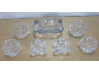 Group Lot Of Candle Stand And Ash Tray