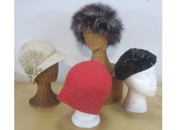 4 Ladies Vintage Hats