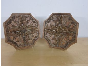 Pair Of Wooden Plaques
