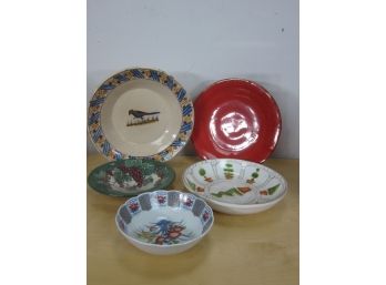Assorted Lot Of Large Bowls And Plates