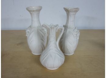 Bennington Museum Reproduction And 2 Vases