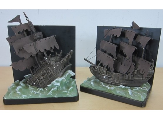 Large Ship Bookends