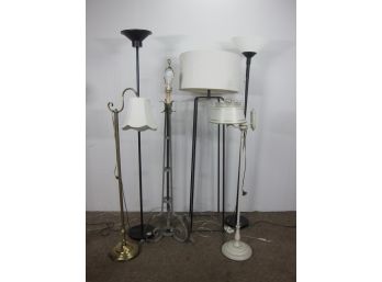 Group Lot Of Floor Lamps