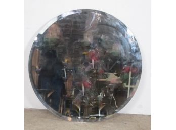 Round Beveled Mirror