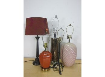 Assorted Lot Of Table Lamps