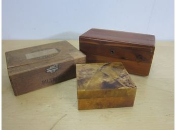 3 Vintage Wooden  Boxes