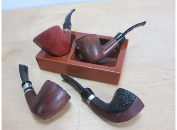 Group Lot Of Vintage Smoking Pipes W/ Ashtray