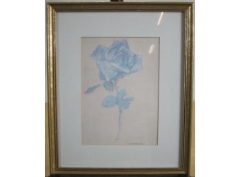 Print Of A Blue Rose