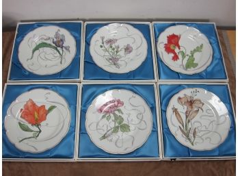 6 Vintage Haviland Limoges 'Fleurs Et Rubans' Limited Edition Plates