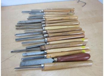 Group Lot Of Wood Craving Tools