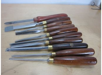 Set Of  Marples Hardwood Carving Chisel/Tool Handle