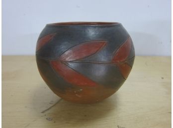 Gray And Red Pottery Vase