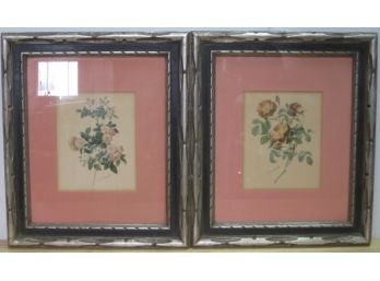 Pair Of PJ Redoute Framed Prints Roses