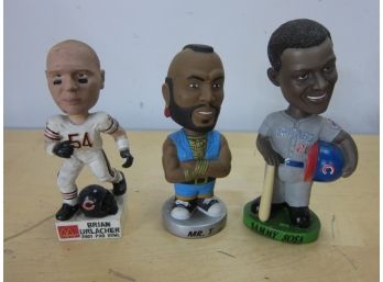 3 Bobble Heads Figurines