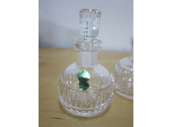 Pair Of Waterford Crystal Perfume Bottle With Daubers