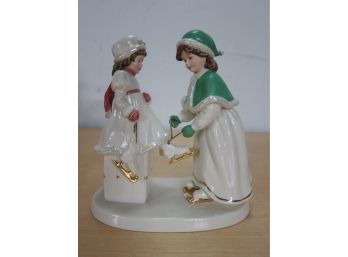 Lenox Victorian Figurine' Titled “Going Skating“,