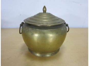 Large Brass Lidded Jar