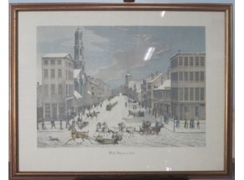 Decorative Print Of Wall Street In 1834
