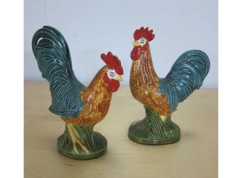 Pair Of Small Roosters