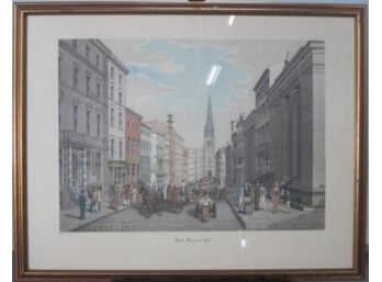 Decorative Print Of Wall Street In 1836