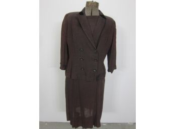 Vintage Brown Dress With Matching Jacket