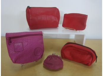 #2 Assorted Lot Of Makeup Bags And Coin Bag