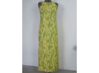 Vintage Green And Yellow Dress