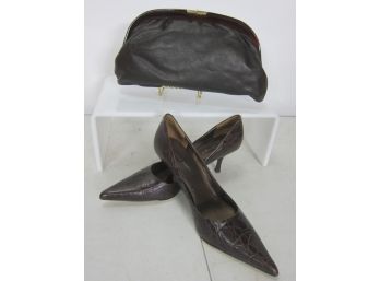 Vintage Women's Clutch And Shoes
