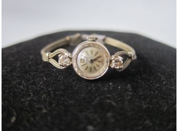 14k White Gold  Bulova Ladies Watch, Vintage, 1930s-1950s