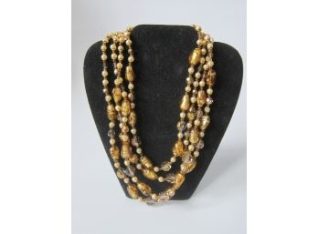 Vintage Murano Style Glass Beads Necklace