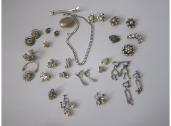 Rhinestones And Pearl Costume Jewelry