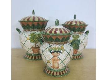 Waverly Topiary Canister Set (3)