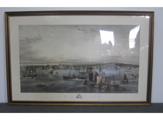 A View Of New York Back 1855 Print