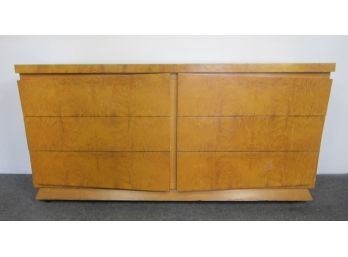Mid Century Modern Burl Wood Art Deco Dresser By Red Lion Furniture