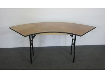 Serpentine Wood Folding Banquet Table #1