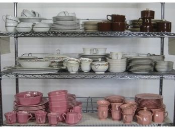 Shelf Lot Of Dishware