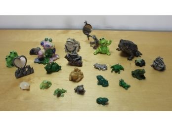 Group Lot Of Frog Figurines