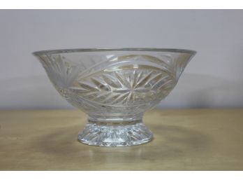Clear Glass Footed Bowl