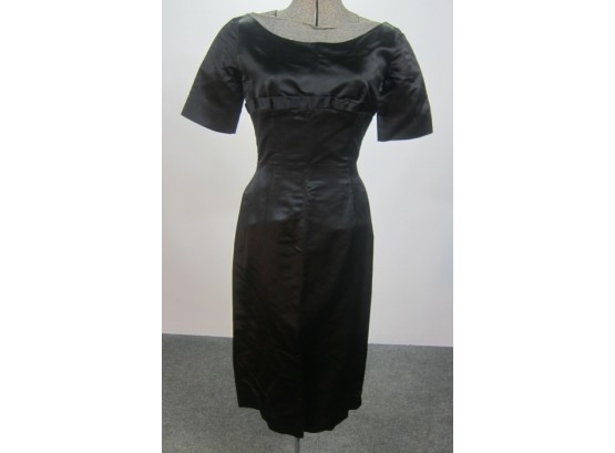 Vintage  Black Satin Dress