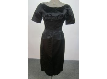 Vintage  Black Satin Dress
