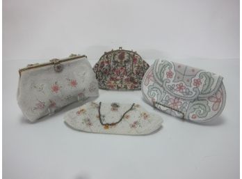 Group Lot Of Vintage Beaded Purses